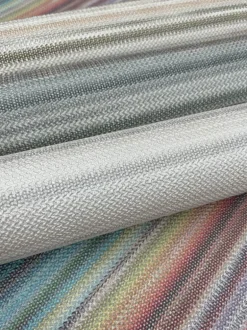 Missoni Home Striped Sunset Wallpaper - Blue Gray
