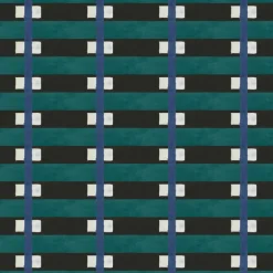 Mitchell Black Blessed Little Bungalow Lowcountry Sweetgrass Wallpaper - Black Teal