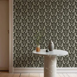 Mitchell Black Botanical Legacy Wayward Petal Wallpaper - Driftwood Taupe
