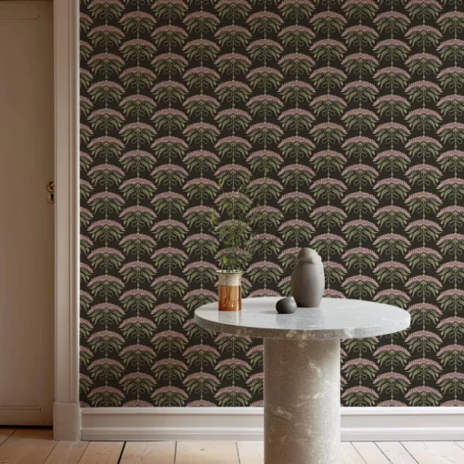 Mitchell Black Botanical Legacy Fleur de Reve Wallpaper - Soot
