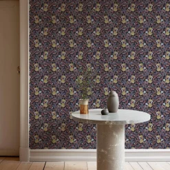 Mitchell Black Botanical Legacy Budding Grove Wallpaper - Midnight Garden