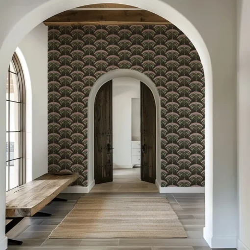 Mitchell Black Botanical Legacy Fleur de Reve Wallpaper - Soot