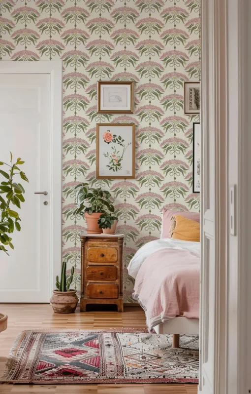 Mitchell Black Botanical Legacy Fleur de Reve Wallpaper - Linen