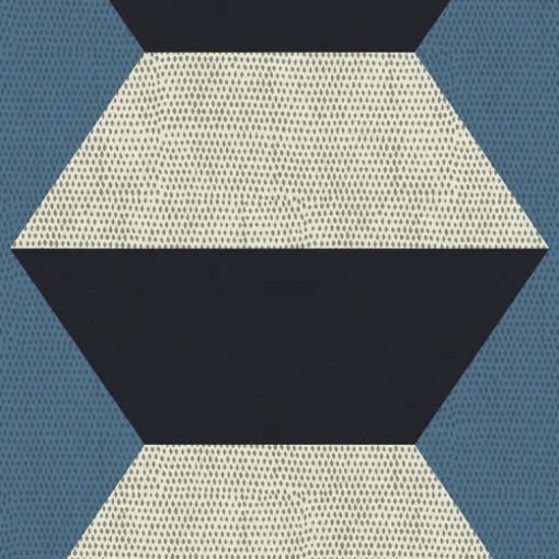 Mitchell Black Chroma Infinity Blocks Wallpaper - Blue Horizon