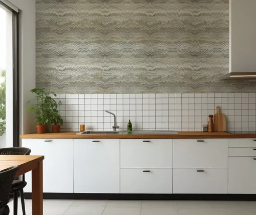 Mitchell Black Chroma Stonewashed Wallpaper - Sage Taupe