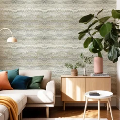 Mitchell Black Chroma Stonewashed Wallpaper - Sage Taupe