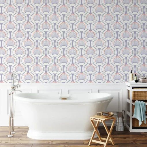 Mitchell Black Julianne Taylor Style Riviere Wallpaper - Purple