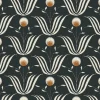 Mitchell Black Lady Charlotte Spring Bloom Floral Wallpaper - Soot Black