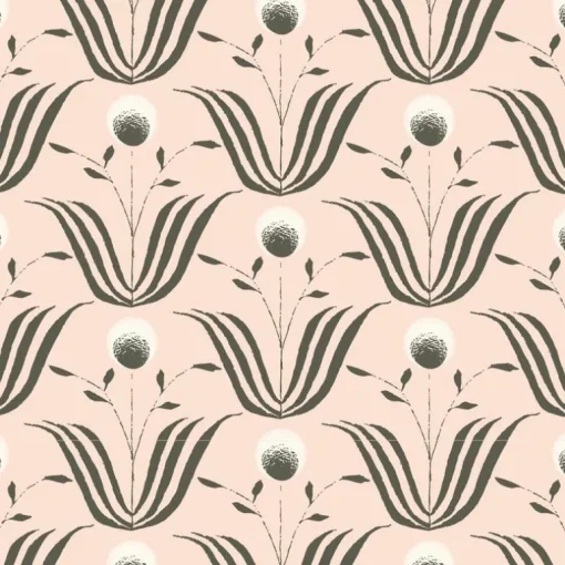 Mitchell Black Lady Charlotte Spring Bloom Floral Wallpaper - Blush Ivory