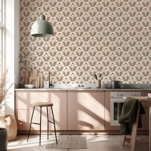 Mitchell Black Lady Charlotte Spring Bloom Floral Wallpaper - Blush Ivory