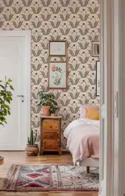 Mitchell Black Lady Charlotte Spring Bloom Floral Wallpaper - Blush Ivory