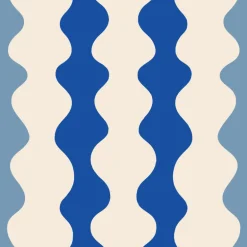Mitchell Black Natalie Papier Low Frequency Wallpaper - Bathhouse Blues