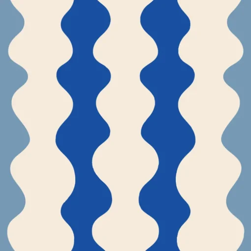 Mitchell Black Natalie Papier Low Frequency Wallpaper - Bathhouse Blues