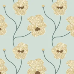 Mitchell Black Natalie Papier Flourish Floral Wallpaper - Hazy Daytime