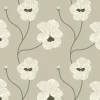 Mitchell Black Natalie Papier Flourish Floral Wallpaper - Raw Cotton