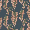 Mitchell Black Nomad Wisteria Floral Wallpaper - Blue