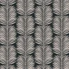 Mitchell Black Organic Betty White Palm Leaves Wallpaper - Black Blush
