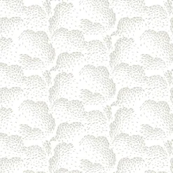 Mitchell Black Revel Clouds Wallpaper - White