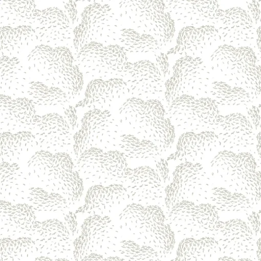 Mitchell Black Revel Clouds Wallpaper - White