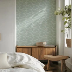 Mitchell Black Revel Clouds Wallpaper - Blue