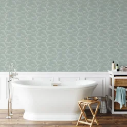 Mitchell Black Revel Clouds Wallpaper - Blue