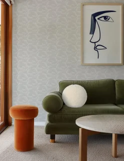 Mitchell Black Revel Clouds Wallpaper - Gray