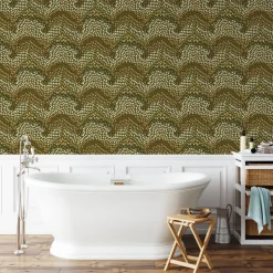 Mitchell Black Revel Jandaya Wallpaper - Olive