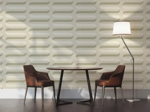 Mitchell Black Shape of Color Folding Ribbon Wallpaper - Tusk