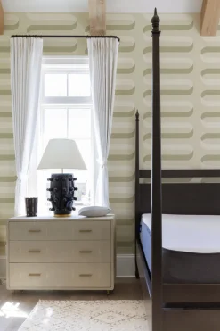 Mitchell Black Shape of Color Folding Ribbon Wallpaper - Tusk