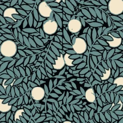 Mitchell Black The Signature Collection Orange Grove Wallpaper - Blue & Cream
