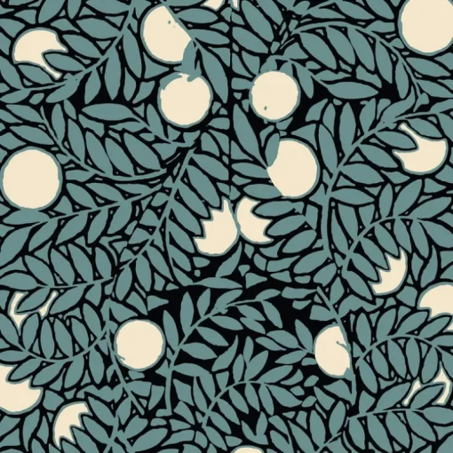 Mitchell Black The Signature Collection Orange Grove Wallpaper - Blue & Cream