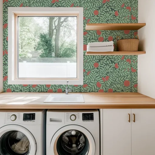 Mitchell Black The Signature Collection Orange Grove Wallpaper - Mint & Coral