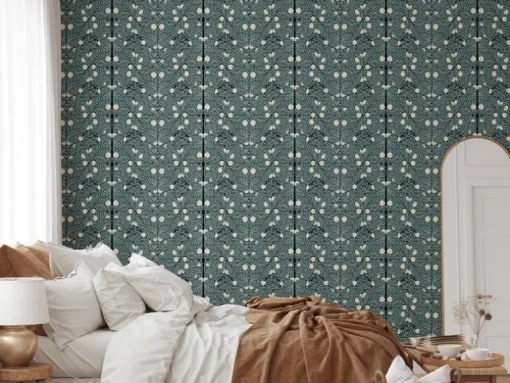 Mitchell Black The Signature Collection Orange Grove Wallpaper - Blue & Cream