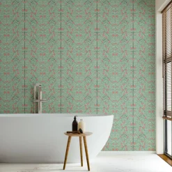 Mitchell Black The Signature Collection Orange Grove Wallpaper - Mint & Coral