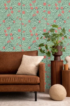 Mitchell Black The Signature Collection Orange Grove Wallpaper - Mint & Coral