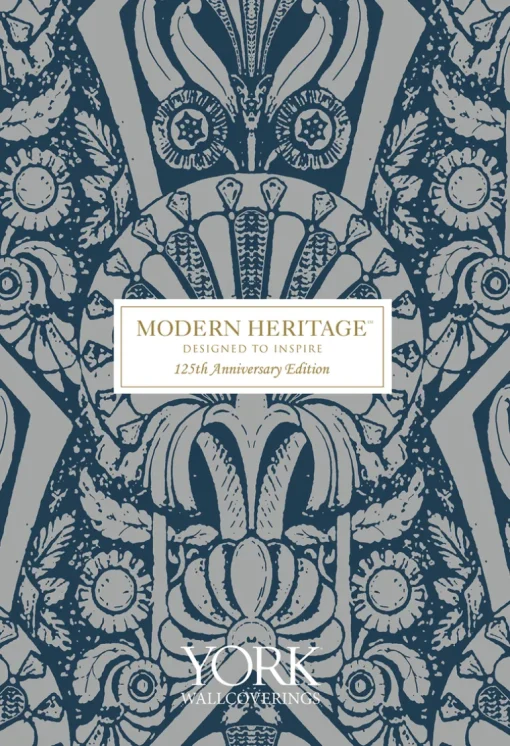 Modern Heritage Vertical Plumb Wallpaper - Soft Gold