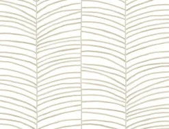 Montecito Cascade Palm Chevron Wallpaper - Dune