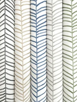 Montecito Cascade Palm Chevron Wallpaper - Dune
