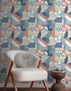 New Origins Cut Outs Wallpaper - Blue