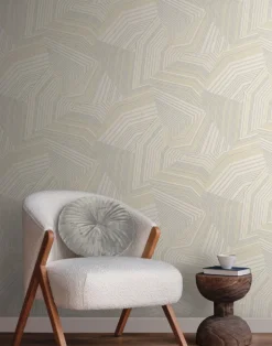 New Origins Dotted Maze Wallpaper - Taupe