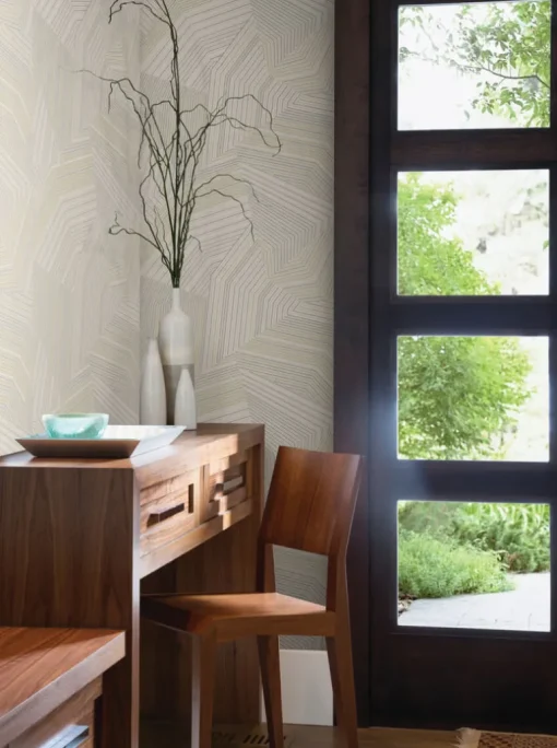 New Origins Dotted Maze Wallpaper - Taupe