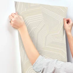 New Origins Dotted Maze Wallpaper - Taupe