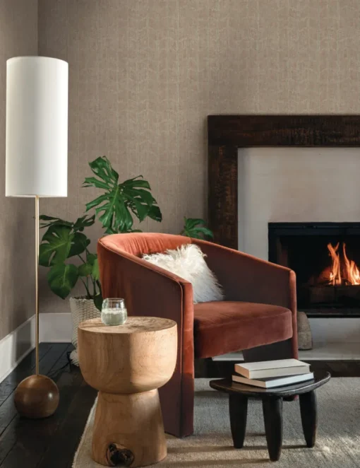 New Origins Flatiron Geometric Wallpaper - Brick
