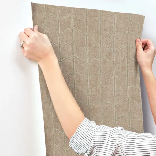 New Origins Flatiron Geometric Wallpaper - Brick
