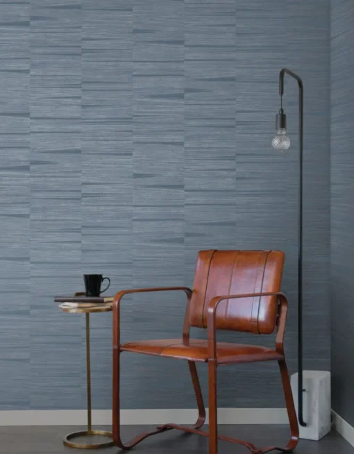 New Origins Line Stripe Wallpaper - Indigo