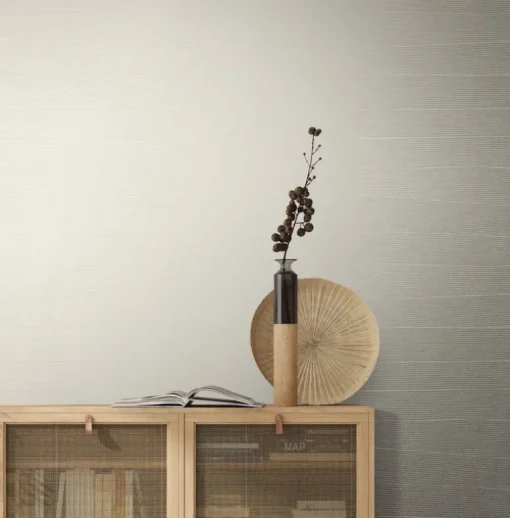 New Origins Natural Grid Wallpaper - Beige