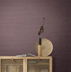 New Origins Natural Grid Wallpaper - Mulberry