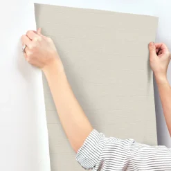 New Origins Natural Grid Wallpaper - Taupe