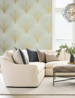 New Origins Papyrus Plume Wallpaper - Sage