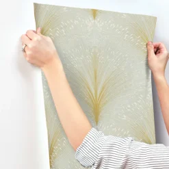 New Origins Papyrus Plume Wallpaper - Sage